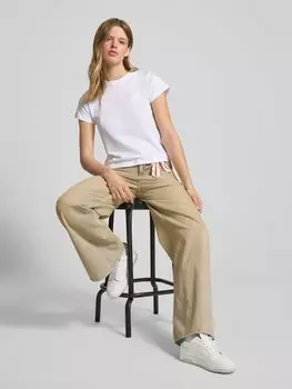 Джинсы с бантом Review, песочный