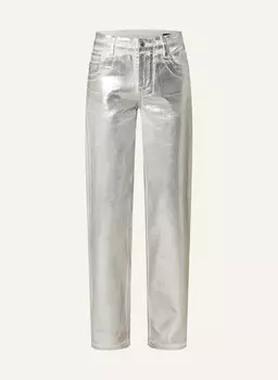 Джинсы с блестящей пряжей Armani Exchange, серебряный