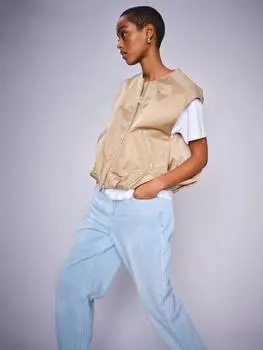 Джинсы с бочкообразными ножками от энди мака MOS MOSH, светло-синий