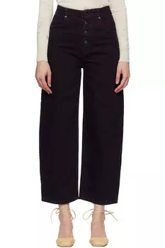 Джинсы с бочкообразными штанинами Mm6 Maison Margiela, цвет bordeaux