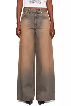 Джинсы с боковой полосой We11Done, бежевый