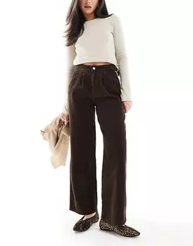 Джинсы с боковой завязкой коричневого цвета ASOS DESIGN