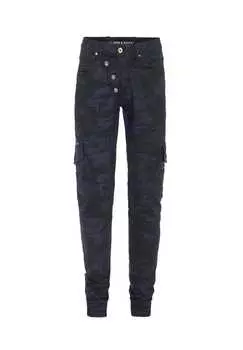 Джинсы с большими карманами-карго Cipo & Baxx, синий