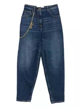 Джинсы с цепочкой Elisabetta Franchi, синий