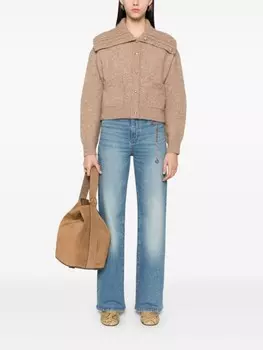 Джинсы с цепочкой на ремне Maje, синий