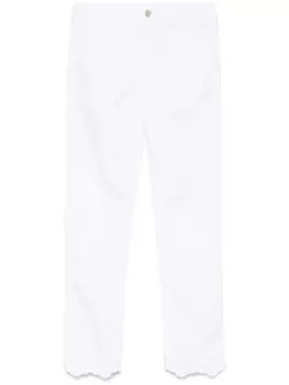 Джинсы с цветочной вышивкой LIU JO, белый