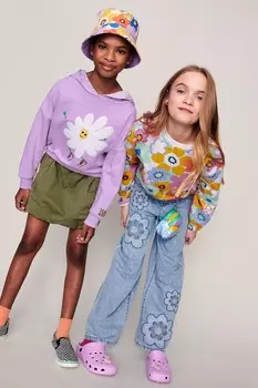 Джинсы с цветочным узором Monsoon, синий