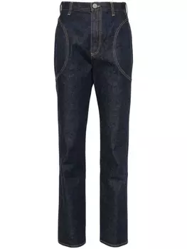 Джинсы с декоративной строчкой Alaa, синий