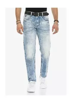 Джинсы с декорированными задними карманами CIPO & BAXX, светло-синий