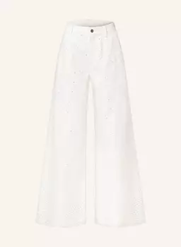Джинсы с драгоценными камнями Liu Jo, белый