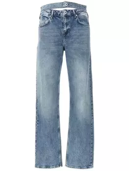 Джинсы с двойным поясом Karl Lagerfeld Jeans, синий