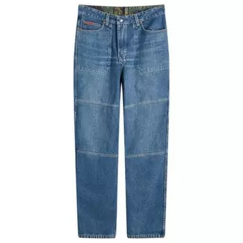 Джинсы с двусторонним камуфляжным принтом Martine Rose, синий