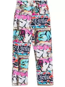 Джинсы с граффити-принтомmuticolco Vivienne Westwood, синий