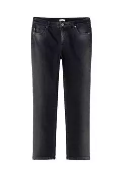 Джинсы с индивидуальной стиркой, удлиненные sheego, цвет Black Denim