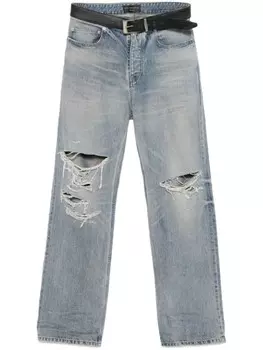 Джинсы с интегрированным ремнем Balenciaga, синий