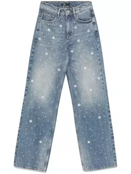 Джинсы с искусственным жемчугом Maje, синий