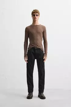 Джинсы с карманом carpenter ZARA, черный