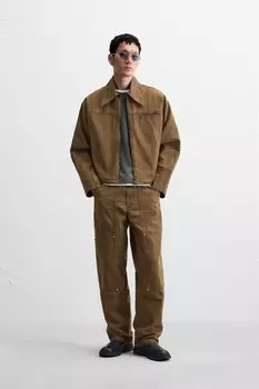 Джинсы с карманом carpenter ZARA, коричневый