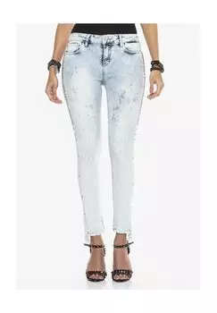 Джинсы с классными заклепками CIPO & BAXX, светло-синий