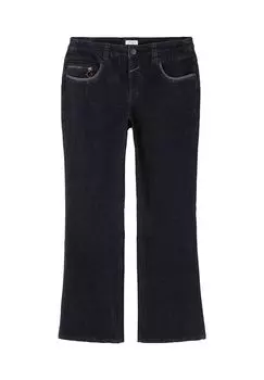 Джинсы с контрастной вышивкой, удлиненные sheego, цвет Black Denim
