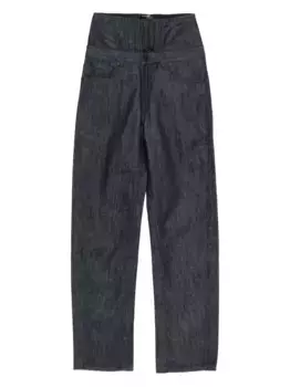 Джинсы с корсетной талией Mugler, синий