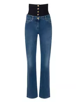 Джинсы с корсетом Elisabetta Franchi, синий