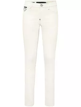 Джинсы с кристаллами Philipp Plein, нейтральный цвет