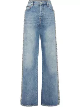 Джинсы с кристаллами Philipp Plein, синий