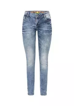 Джинсы с крутой потертой потертостью CIPO & BAXX, синий