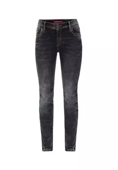 Джинсы с крутой потертой потертостью CIPO & BAXX, антрацит