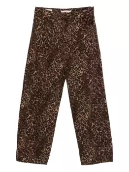 Джинсы с леопардовым принтом Levi's, коричневый
