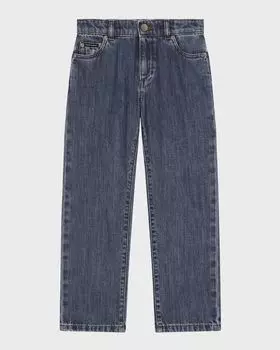 Джинсы с логотипом для мальчика Dolce&Gabbana, цвет Dark Blue