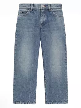 Джинсы с логотипом Dolce & Gabbana Kids, синий