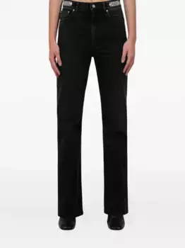 Джинсы с логотипом Rabanne, черный