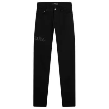 Джинсы с логотипом Script Amiri, черный
