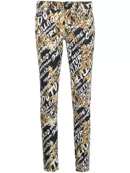 Джинсы с логотипом Versace Jeans Couture, черный