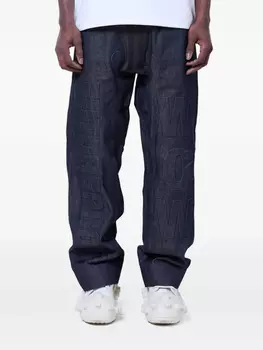 Джинсы с логотипом Walter Van Beirendonck, синий