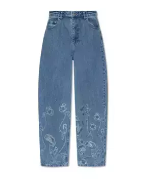 Джинсы с мерцающими пайетками Rotate Birger Christensen, синий