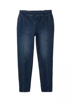 Джинсы с модными декоративными и разделительными швами sheego, цвет Dark Blue Denim