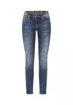 Джинсы с модными декоративными швами CIPO & BAXX, синий