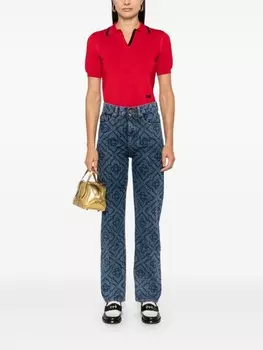 Джинсы с монограммой Casablanca, синий