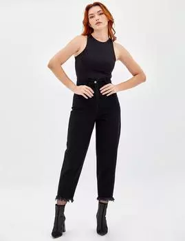 Джинсы с напуском Черные Kayra