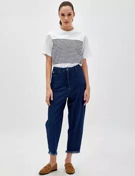 Джинсы с напуском Темно-синие Kayra