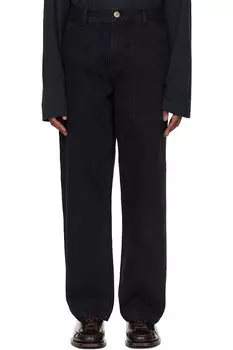 Джинсы с нашивкой из твила Palmes, черный