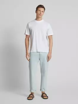 Джинсы с нашивкой-лейблом Mango, светло-голубой