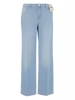 Джинсы с нашивкой-логотипом L'Agence, синий