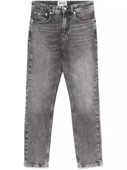 Джинсы с нашивкой-логотипом MOSCHINO JEANS, серый