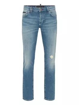 Джинсы с нашивкой-логотипом Philipp Plein, синий