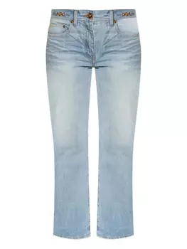 Джинсы с нашивкой-логотипом Versace, синий