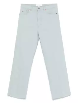 Джинсы с нашивкой-логотипом Victoria Beckham, синий